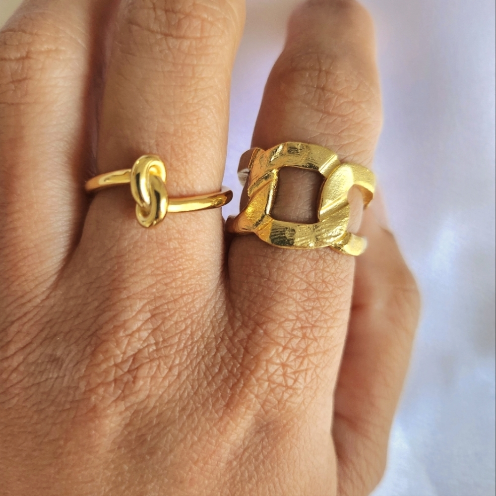 New, 18k gold and 925Sterling silver ring
